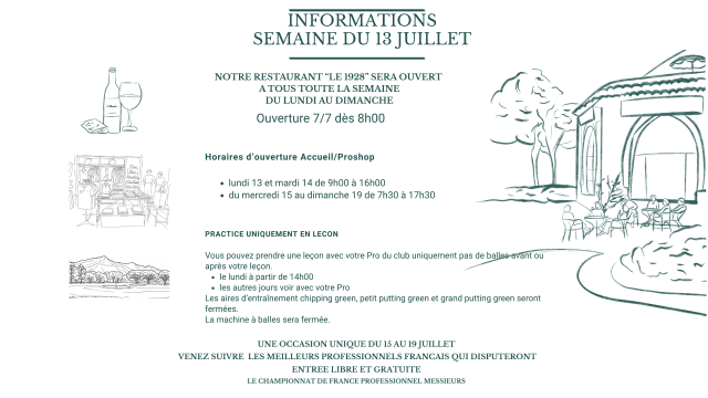 Restaurant semaine 13 Juillet