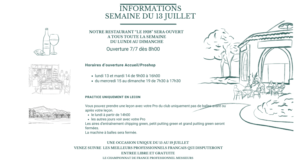 Restaurant semaine 13 Juillet