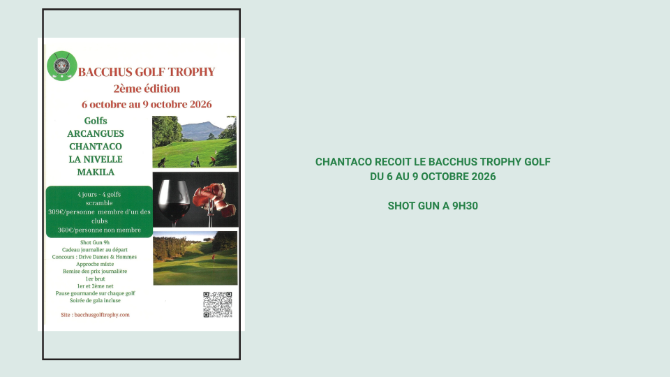 BACCHUS GOLF TROPHY