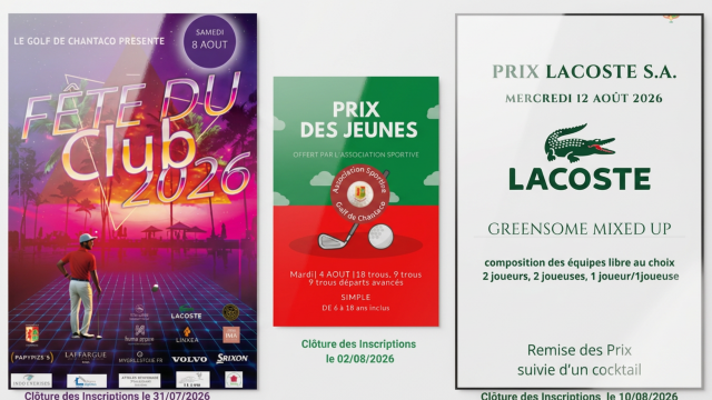 Prochaines Compétitions
